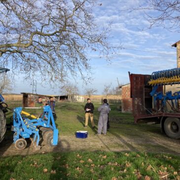 Essai de décompactage dans le miscanthus